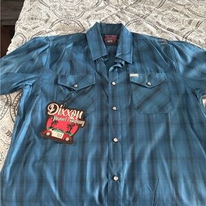 DIXXON Teal Plaid Casual Shirt